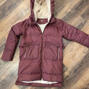 Carve Designs Maroon Down Jacket with Hood